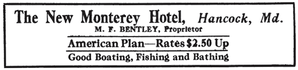 1917 ad for the New Monterey Hotel