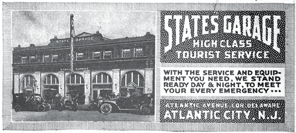 1917 ad for States Garage.