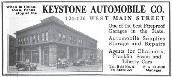 1917 ad for the Keystone Automobile Company