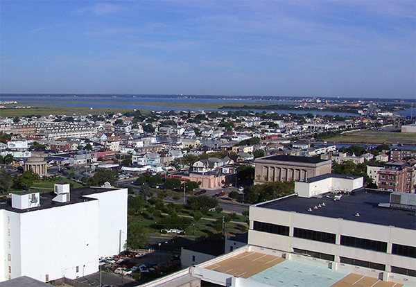 Eastern end of Route 40 from the Hilton Resort Casino