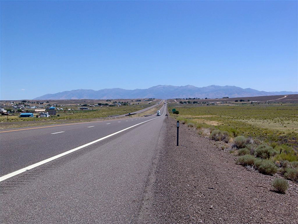 Looking east on Route 40 at Ryndon