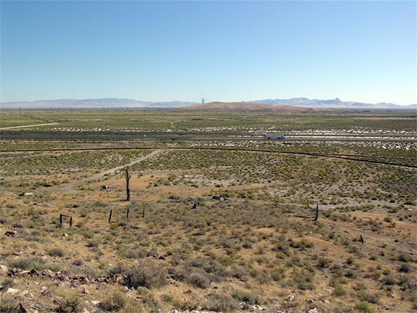 Looking north from the Lone Tree Mine, August 2007.