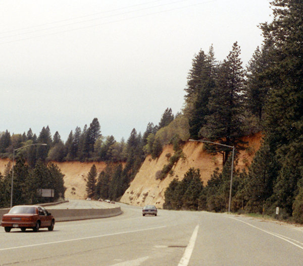 Looking west at Gold Run