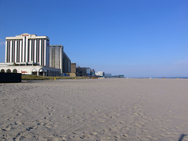 The beach near the eastern terminus of Route 40