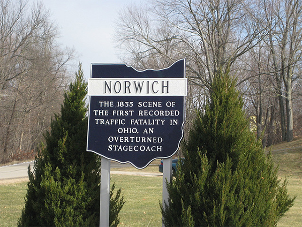 Ohio's First Traffic Fatality Marker