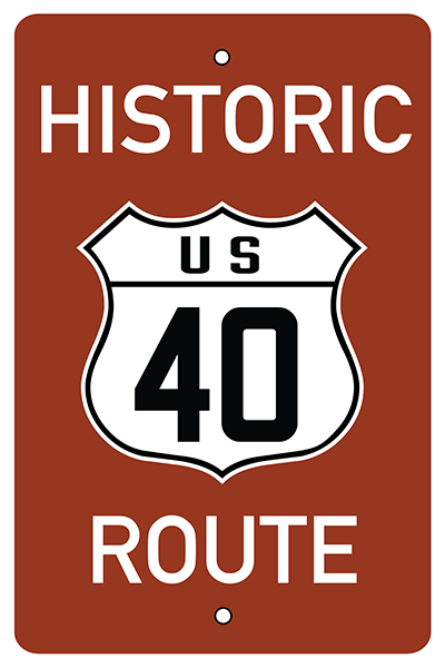 Historic Route 40 Sign