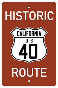 Historic Route 40 Sign