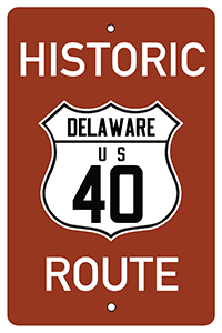 Historic Route 40 Sign