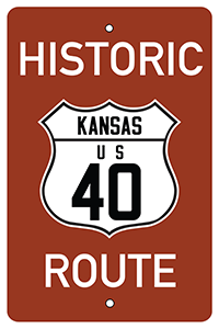 Historic Route 40 Sign