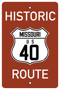 Historic Route 40 Sign