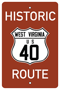 Historic Route 40 Sign