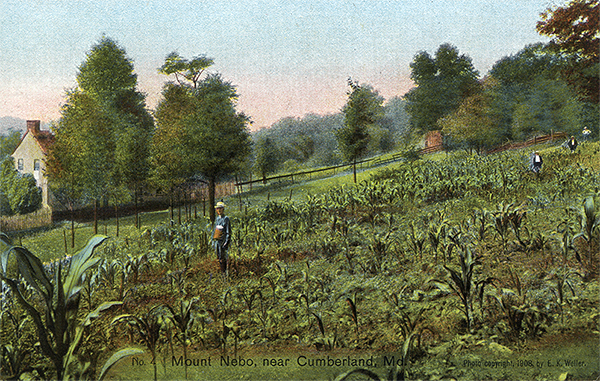 John Kennedy Lacock Braddock Road Postcard #4: Mount Nebo, near Cumberland, Md.