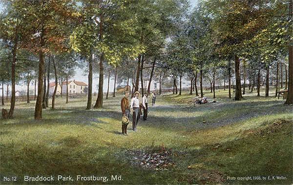 John Kennedy Lacock Braddock Road Postcard #12: Braddock Park, Frostburg, Md.