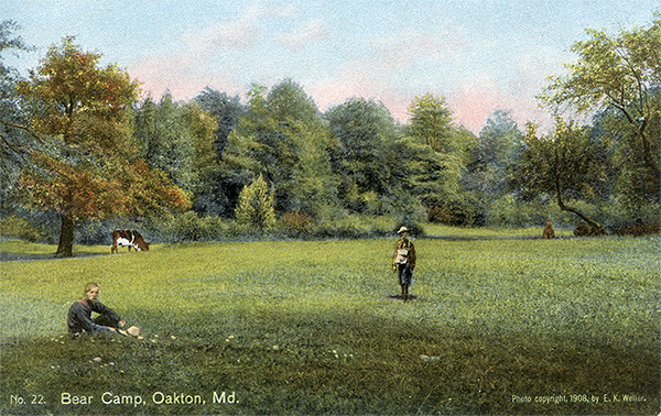 John Kennedy Lacock Braddock Road Postcard #22: Bear Camp, Oakton, Md.