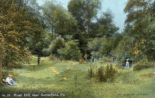 John Kennedy Lacock Braddock Road Postcard #29: River Hill, near Somerfield, Pa.