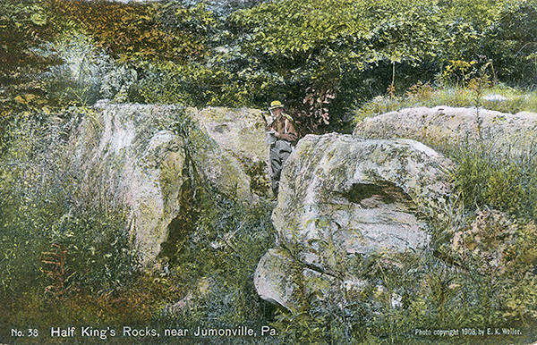 John Kennedy Lacock Braddock Road Postcard #38: Half King's Rocks, near Jomonville, Pa.