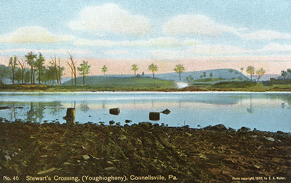 John Kennedy Lacock Braddock Road Postcard #46: Stewart's Crossing, (Youghiogheny), Connellsville, Pa.