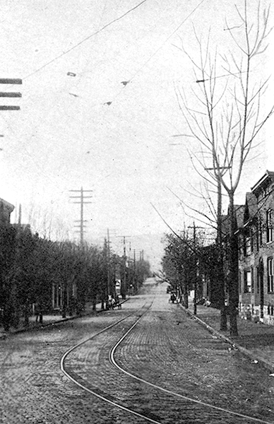 John Kennedy Lacock Photograph from Robert Bruce's <i>The National Road</i>: Looking west along Green Street, on the west side of Will's Creek, or older section of Cumberland, Md.