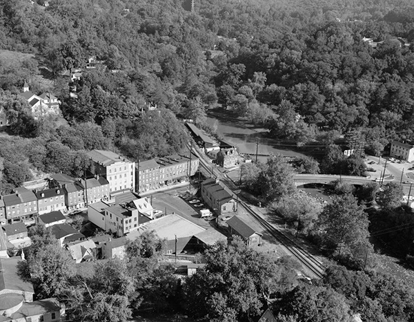 Aerial view of Elicott City