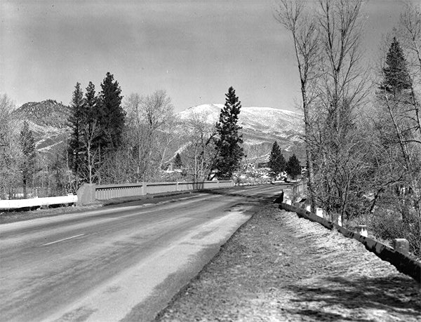 Looking west at the Truckee River Bridge