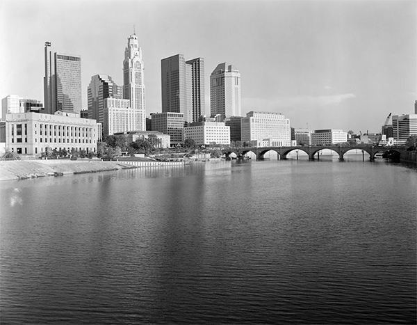 Broad Street Bridge from the north, 1989