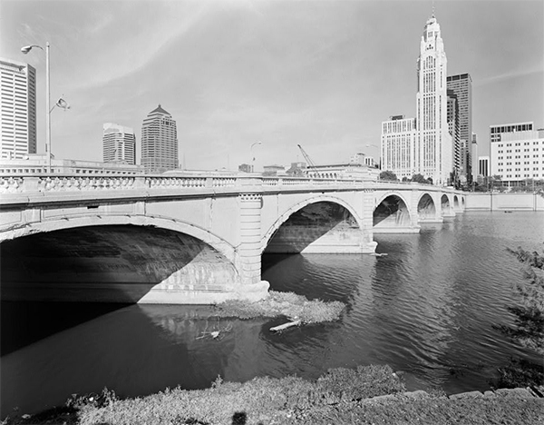 Broad Street Bridge from the south, 1989