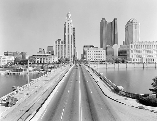 Broad Street Bridge from the west, 1989