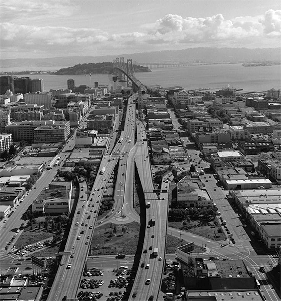 Western end of the Bay Bridge