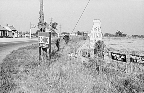 Route 40 in central Ohio, 1938