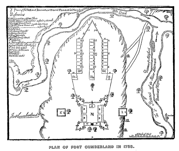 Map of Fort Cumberland