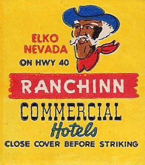 Matchbook cover for the Ranch Inn