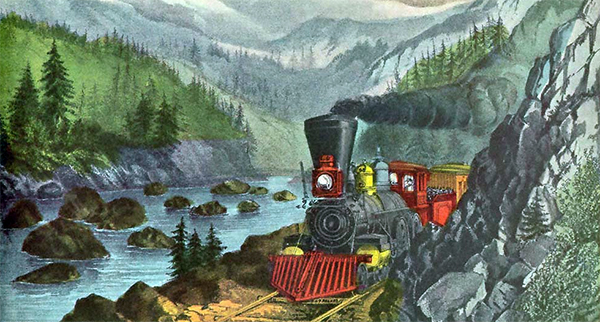Currier and Ives scene in Truckee Canyon