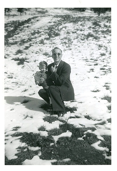 Frank J. Brusca and Frank X. Brusca at the summit of Berthoud Pass