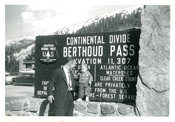 Frank J. Brusca and Frank X. Brusca at the summit of Berthoud Pass