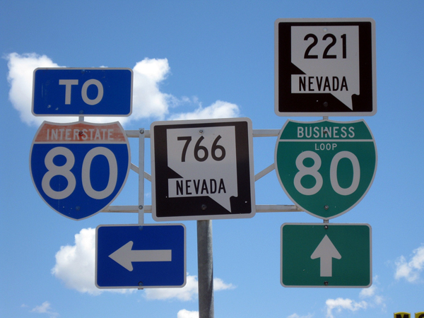 Road signs in Carlin