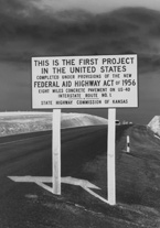 Sign designating the new highway between Topeka and Junction City.