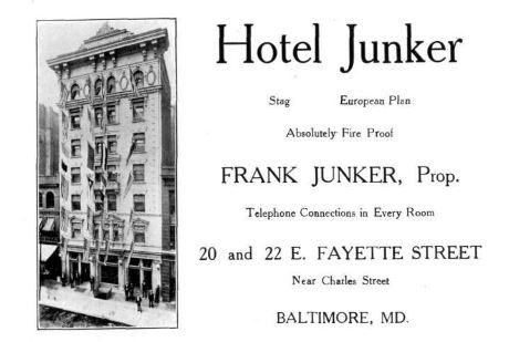 Advertisement for the Hotel Junker.