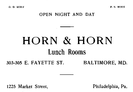 Advertisement for Horn and Horn