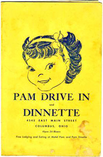 Pam Drive In/Pam Dinette menu