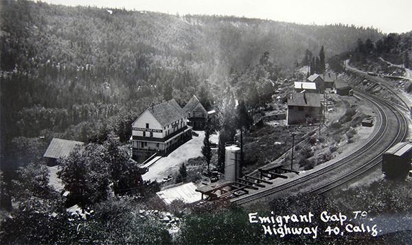 A view of the town of Emigrant Gap from Route 40.