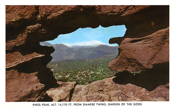 Pikes Peak as see from Garden of the Gods