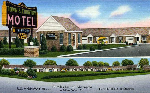 U S Route 40 Cottages Motor Courtotels Indiana Town And Country Motel