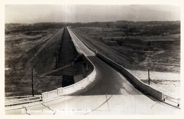 Looking east across the Englewood Dam